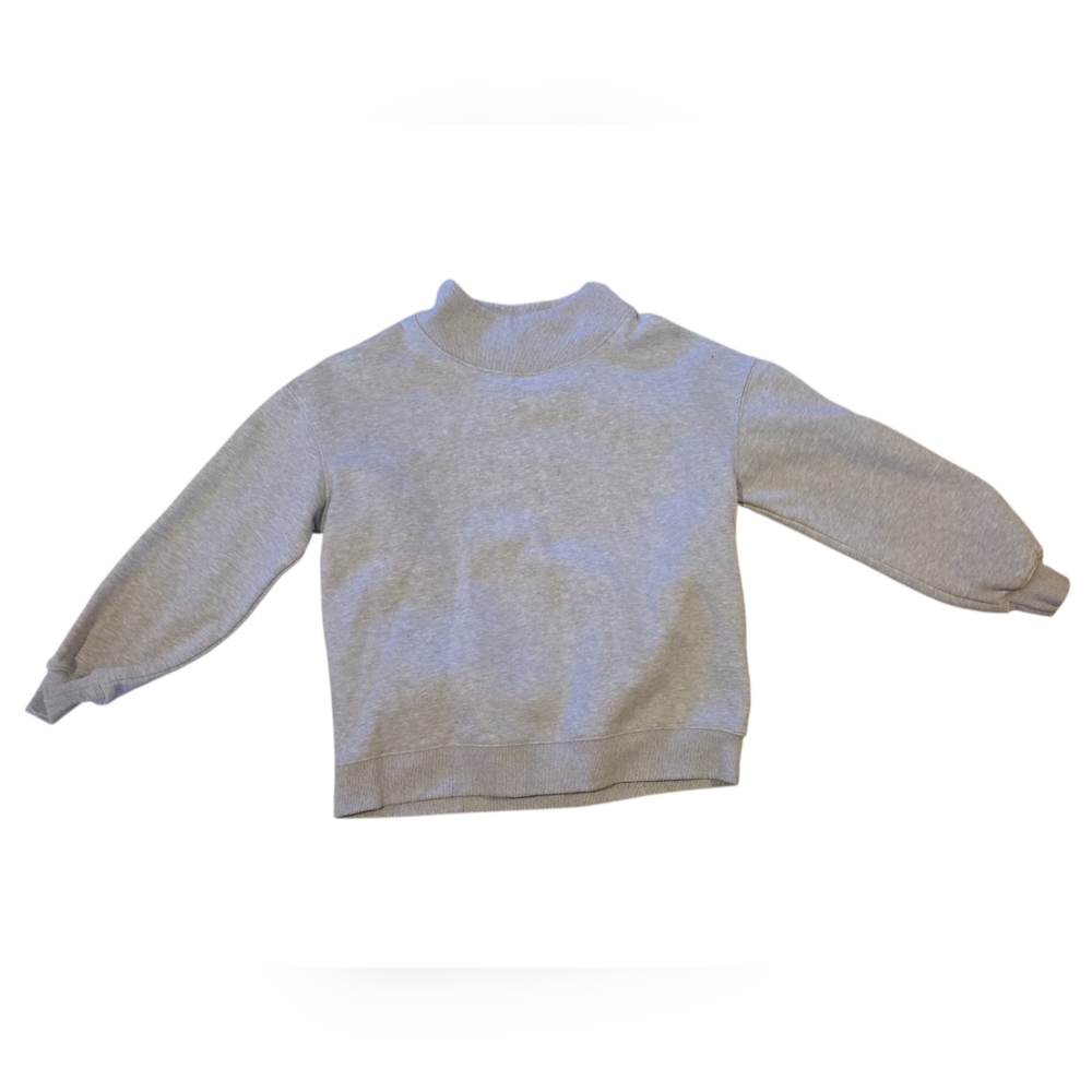 Classic Gray Mock Neck Sweatshirt - Women